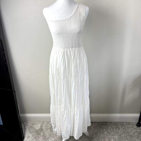 Entro Women's White One‎ Shoulder Maxi Dress Size Small - Picture 1 of 6